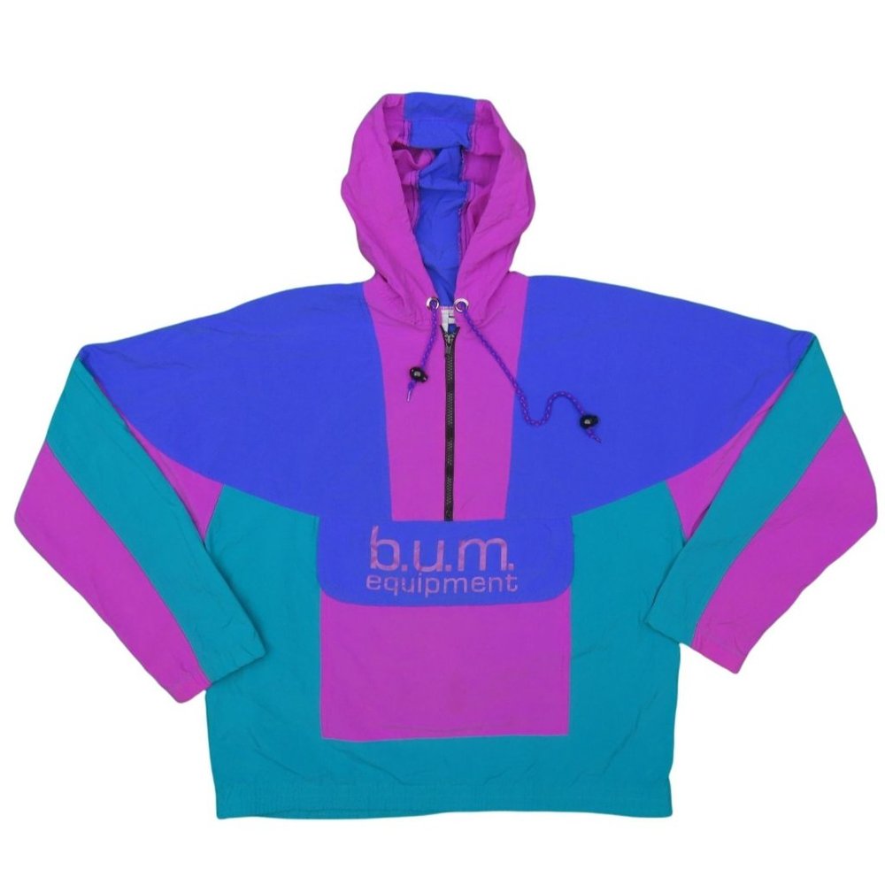 1990s Vintage B.U.M. Equipment Windbreaker Jacket Size S